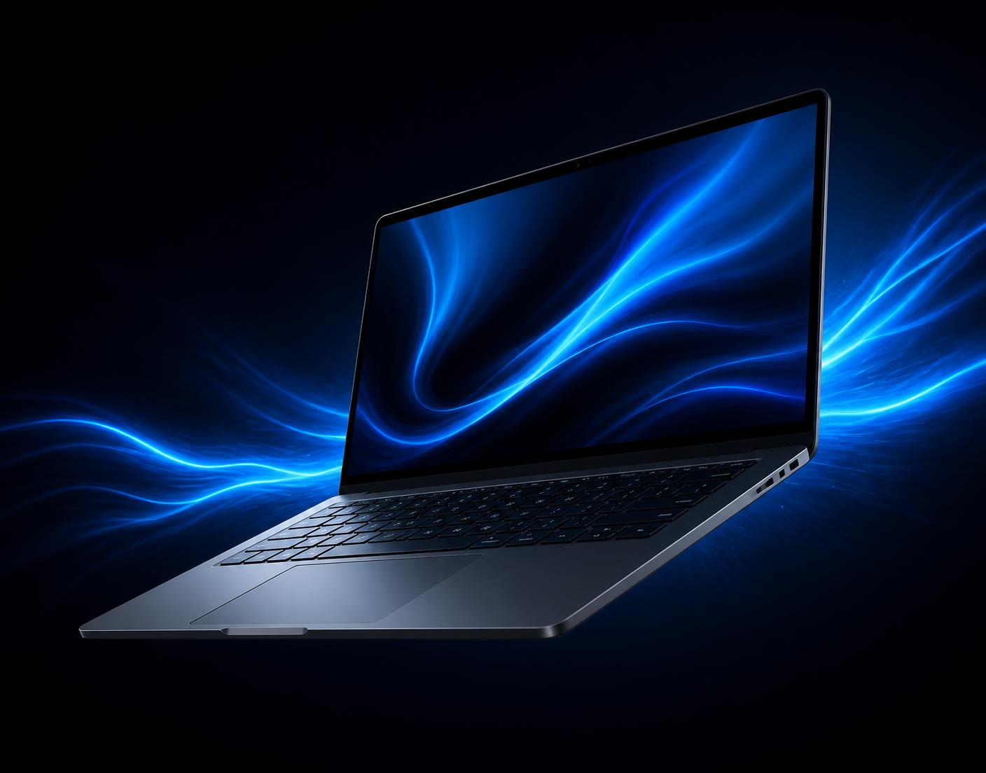 Laptop showing a LaunchFlow website design